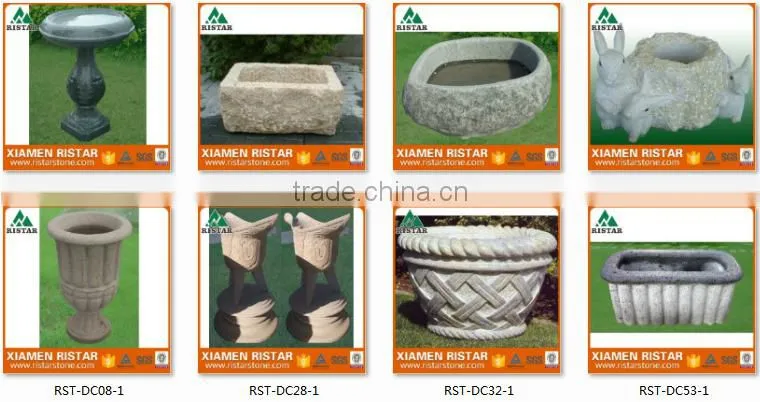 Cheap granite stone garden flower pot