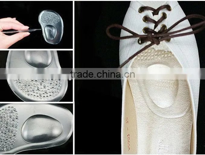 foot pad with arch support /soft half forefoot cushion gel insoles with arch support