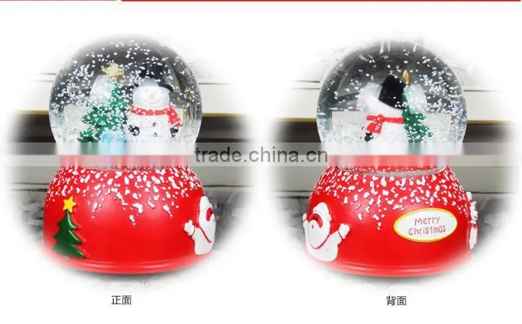 Hot Sale Snowflake christmas snow globe musical christmas snow globe