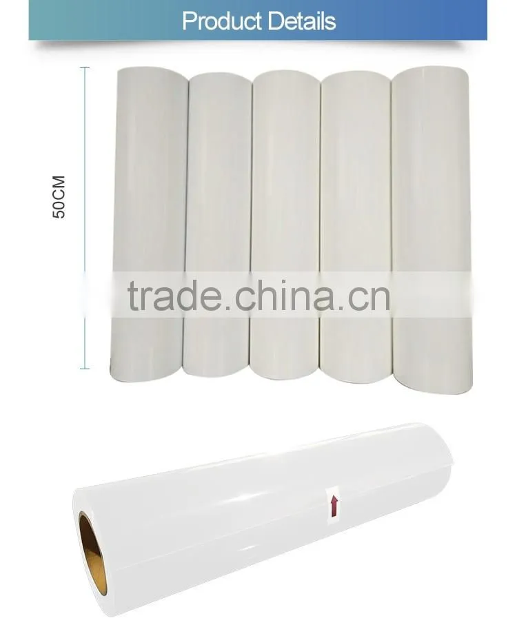 Printable heat transfer film pu thsirt vinyl roll for garment 50cm*25m