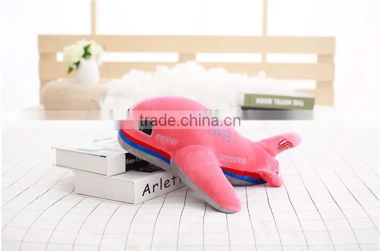 Plush air shaped toy airplane for kids stuffed toy wholesale