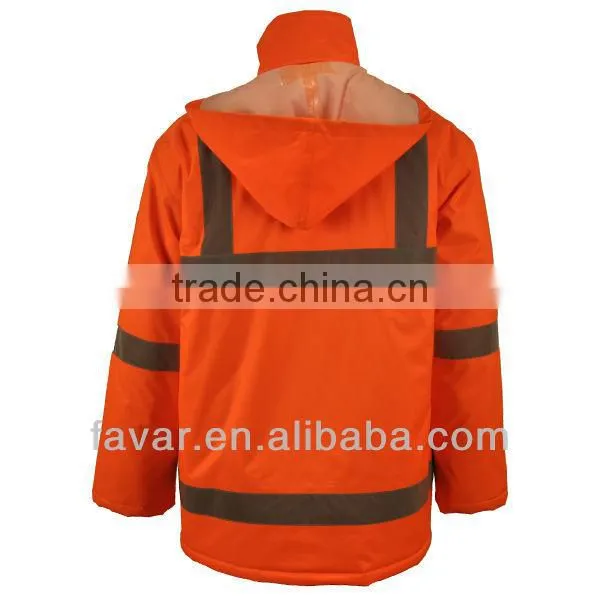 100% polyester reflective waterproof workwear jacket