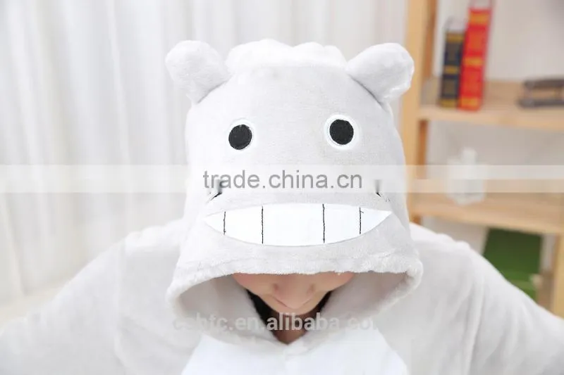 flannel cartoon adult animal jumpsuit animal pajamas jumpsuit totoro design