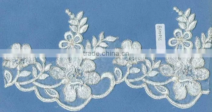 Classical Design hand cut swiss lace fabric