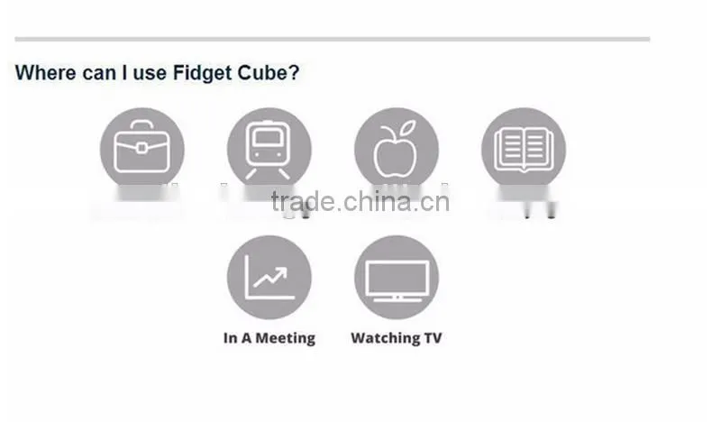 Fidget at work or in class desk toy high quality plastic fidget cube