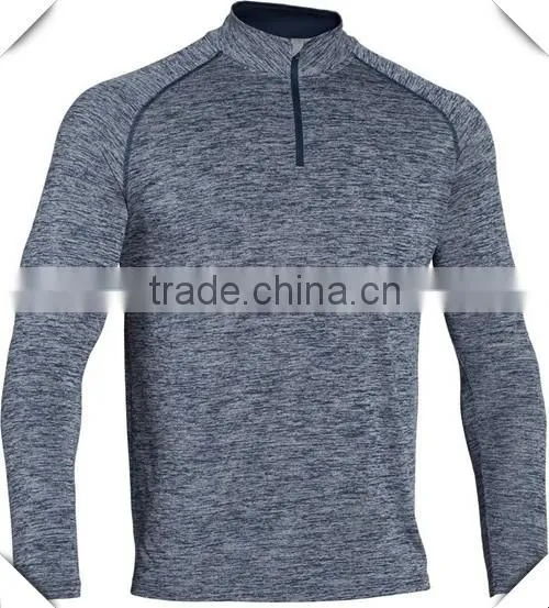 supreme high end quality mens heather tech performance1/4 quarter zip fitness top pullover gym outfit sports jackets