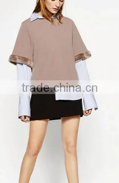 Runwaylover EY2379B New Style 2017 Ladies Elegant Pure Color Pullover Hoodie