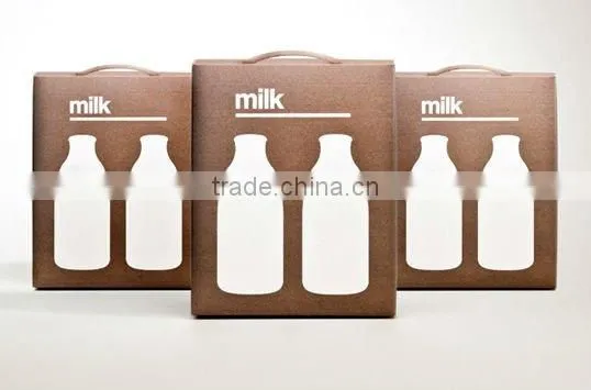 corrugated paper milk bottle box