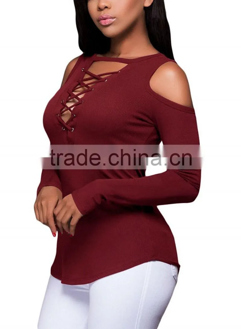 Wholesale Sexy Women Long Sleeve Bodysuit Blouse Top For Wholesale 2017