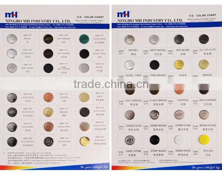 metal press Snap Ring Button