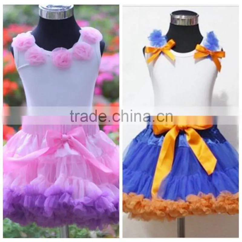 top quality lovely princess swing chiffon baby girls tutu skirt for infant girls for christmas