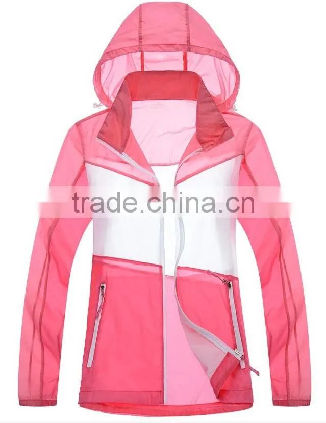 Fashion unisex skin windproof jacket outdoor camping casual jacket uv protection thin skin woman coat sunscreen