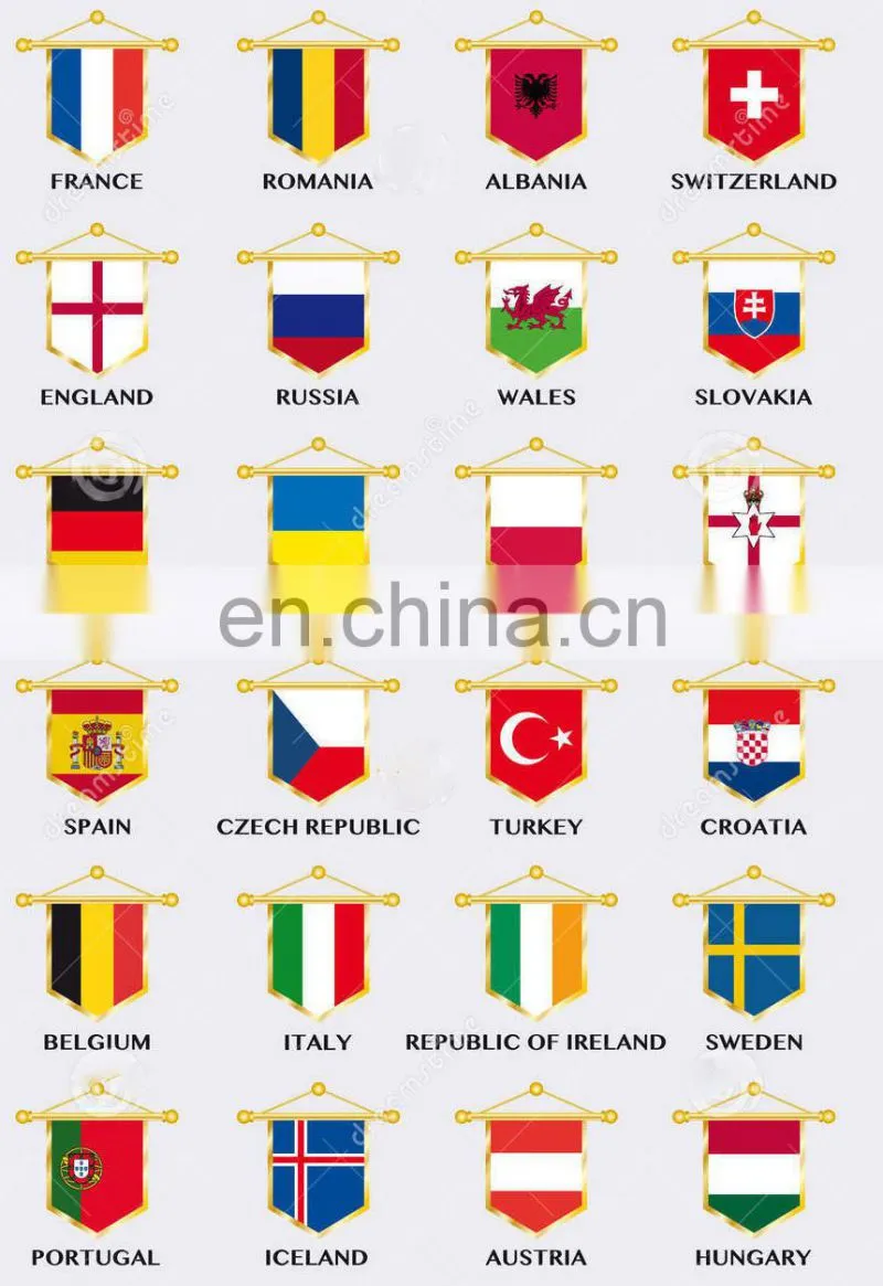 Custom flying football club pennants flag in guangzhou factory