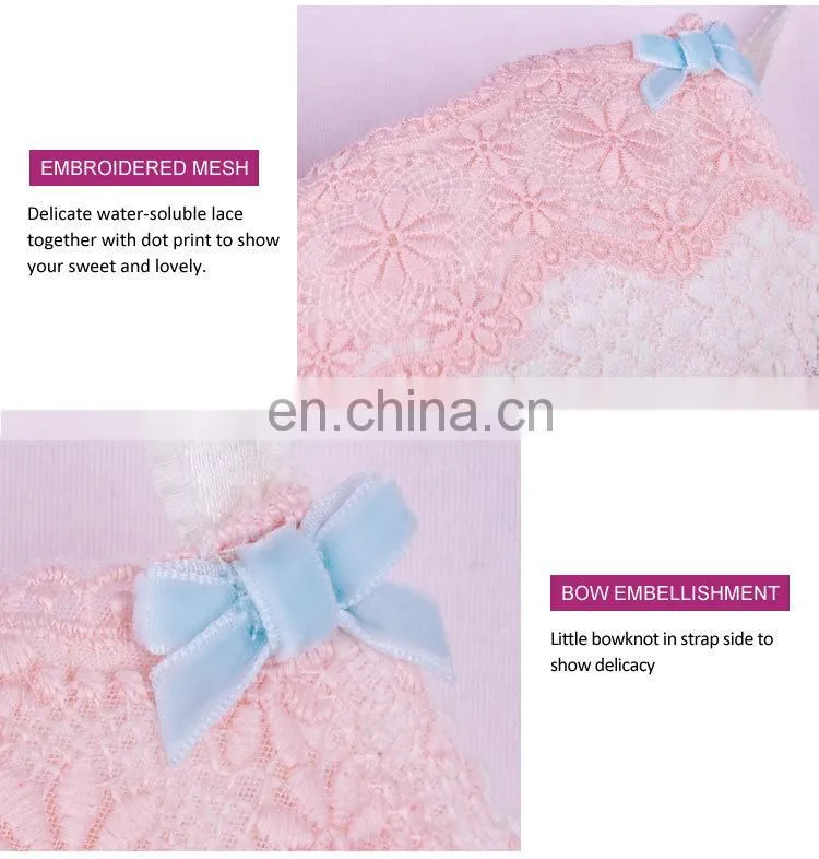 OEM Supplier Latest Hot Small In Lace Sweet Girl Tube Top Girls Bra