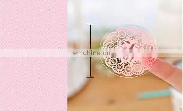 5Color Available Round Lace Gift Box/Bag Label Baking Bag Sealing Sticker Baby Shower Gift Decoration Craft Packing DIY Material