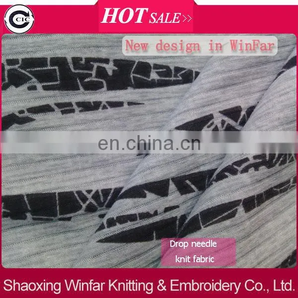 shaoxing winfar drop needle baby pigment printed polyester cotton interlock knit fabric