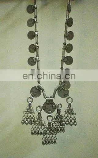 Gypsy Fusion Coin Necklace Belly Dance Pendant Handmade Banjara Jewelry