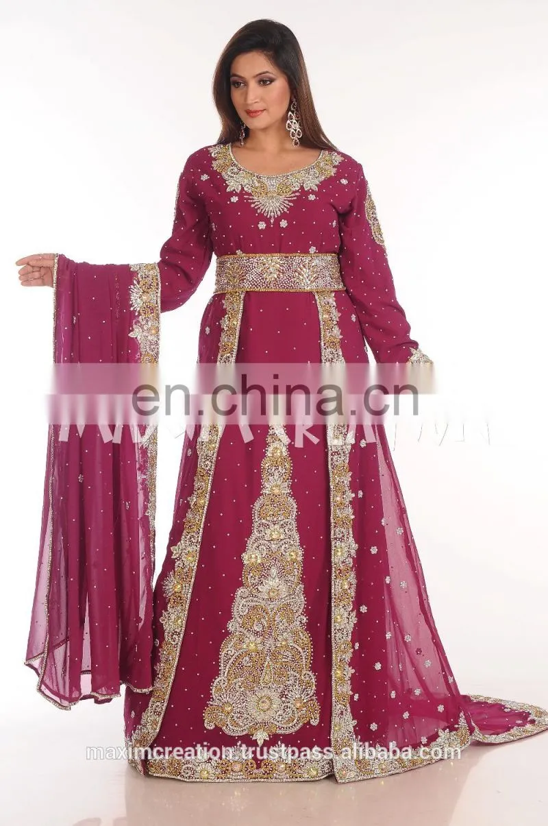 EXCLUSIVE FANCY MOROCCAN KAFTAN ARABIAN WEDDING GOWN