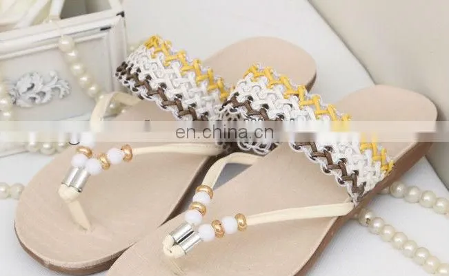 Wholesale beads rhinestone sandal accessories for lady