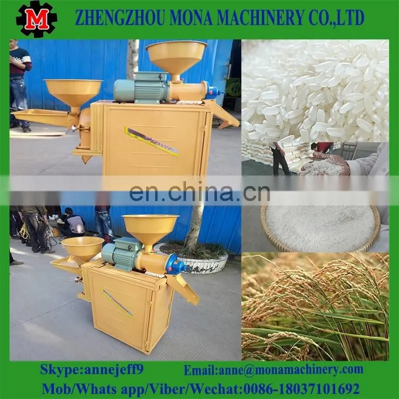 Diesel engine rice husk removing machine