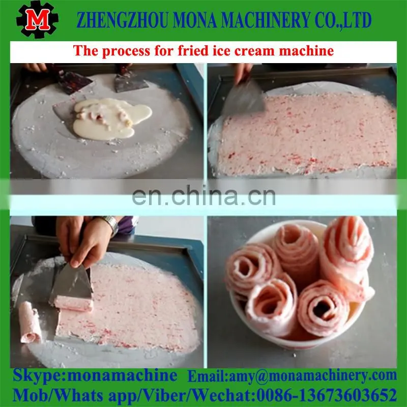 Widely Welcome Double 50cm round pans with 10 cooling barrels/tanks Thai fried ice cream machine for sale