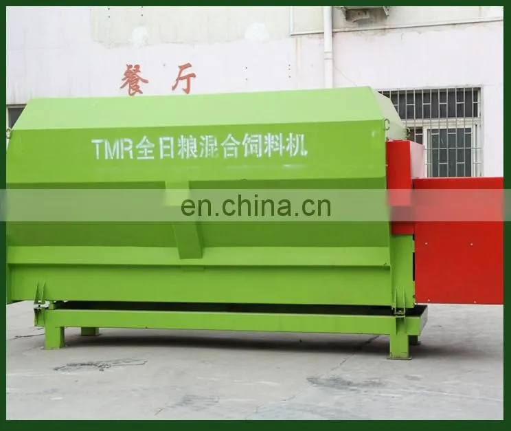 dairy farm horizontal and fixed cattle feed mixer