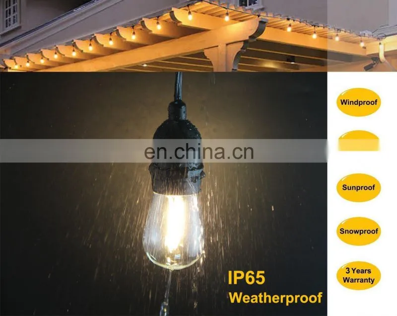 Commercial item led lighting weatherproof led string light outdoor