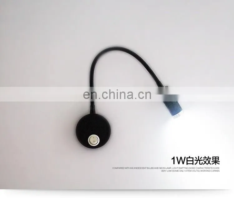 3W Wall Light Flexible Hotel Reading Lamp