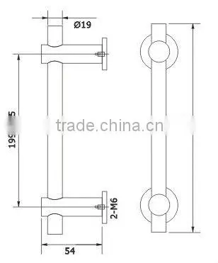 LP04:TRUST 304 Stainless steel Door pull handle For Passage