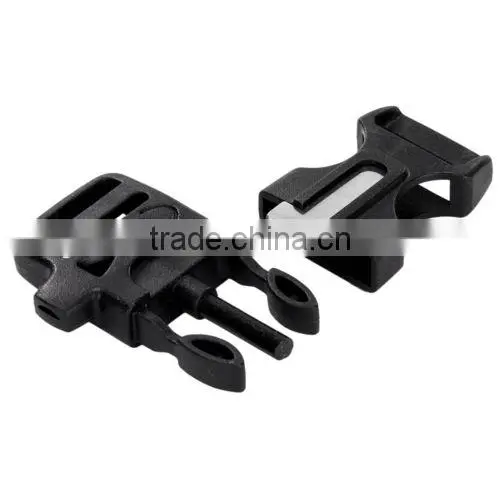 Outdoors Fire Starter Side Release Whistle Survival Buckle Flint Starter Black
