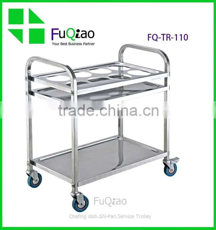 Factory Price High quality metal hotel service large dinner trolley with wheel