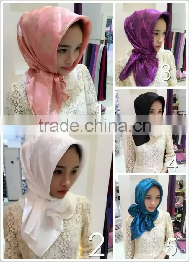 latest design high quality islamic square scarfs muslem headscarf shawl