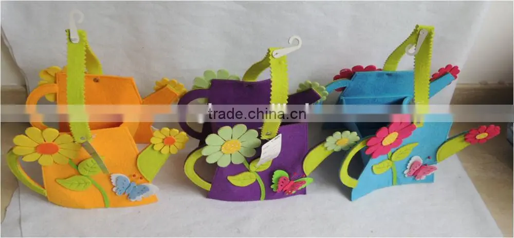 wholesale assorted styles kids play felt basket for easter