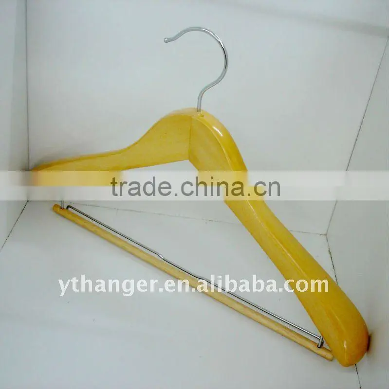 WA70 burly wood suit hanger for garment shop