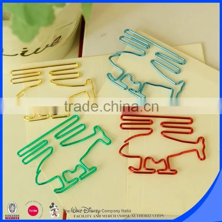 High quality shiny colorful paper clip helicopter shape