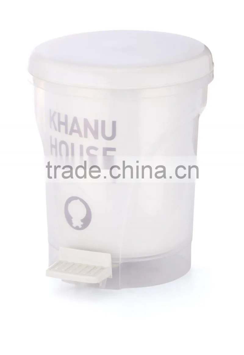 6L Novelty Foot Pedal Plastic Trash Can Waste Bin for Home Use
