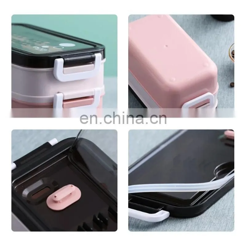 304 Stainless Steel Lunch Box Bento Box For School Kids Office Worker 2layers Lunch Container Food Storage Box
