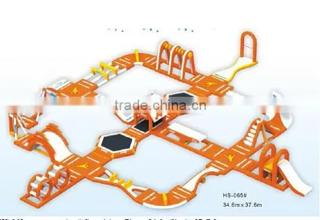 2015 Newest 0.9mm PVC Tarpaulin Colorful Inflatable Fun City Amusemet Park for sea