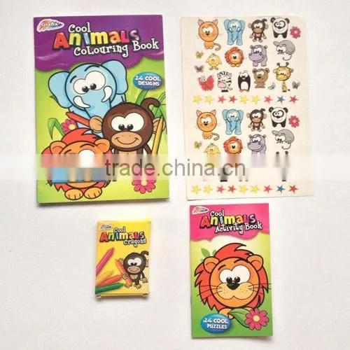 Popular Kids Coloring Book with Crayons