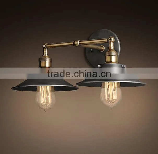 Aged Steel Edison Bulb Wall Light