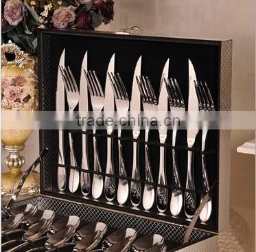 Modern new design stainless steel 24 piece cutlery set