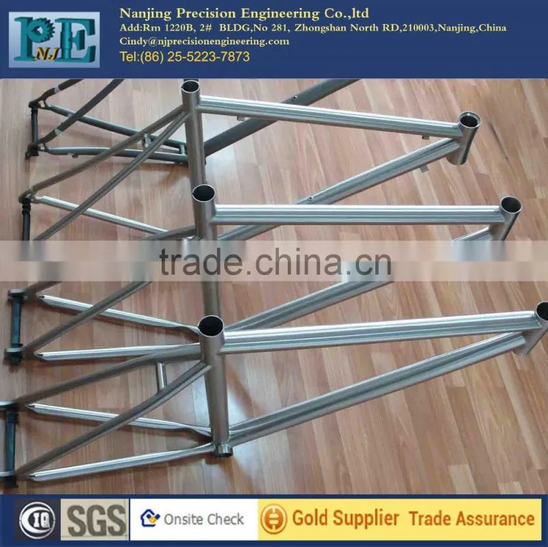 Custom high precision hot sale titanium frames for bike