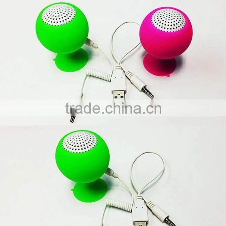 Mini Portable Silicone Sucker Holder Speaker Waterproof Can Be in The Bathroom