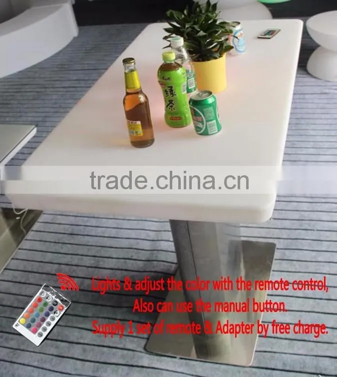 PE Plastic Big Bar Table with LED light and remote 120110E