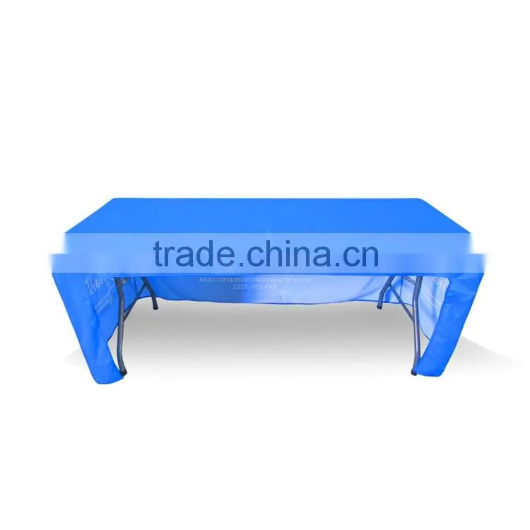 Custom Printed Non-Fading Waterproof 100% Polyester Table Cover Tablecloth