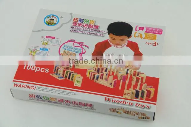 Wooden mini brick domino toys for kids