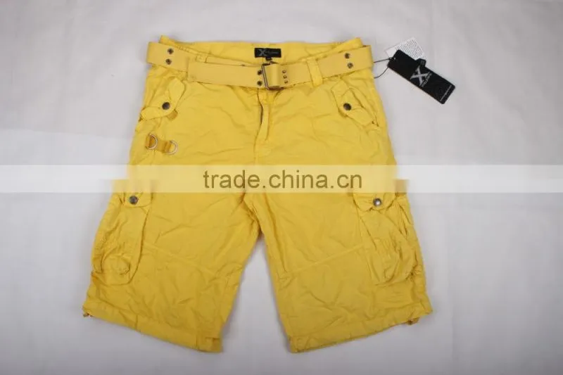 Men's washed cargo shorts with waistband in stock jeans