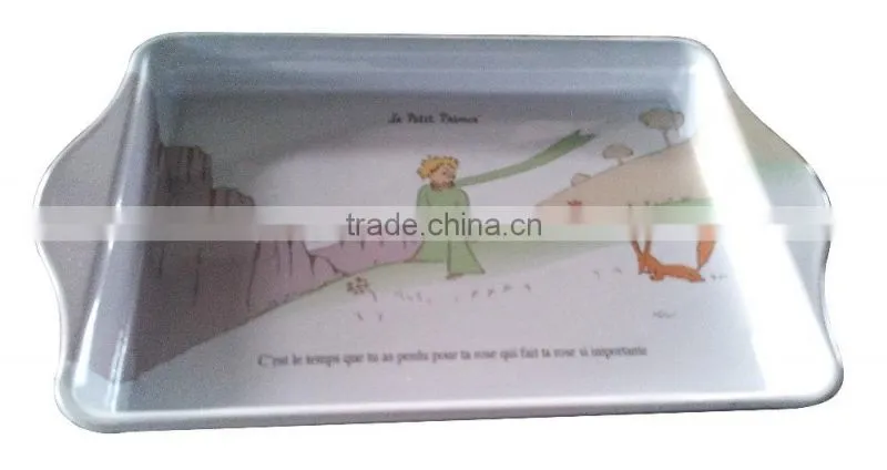 custom tin food serving tray