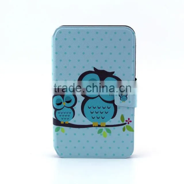 Owl pattern leather case for samsung galaxy tab 3 p3200 p3210 t210 7.0