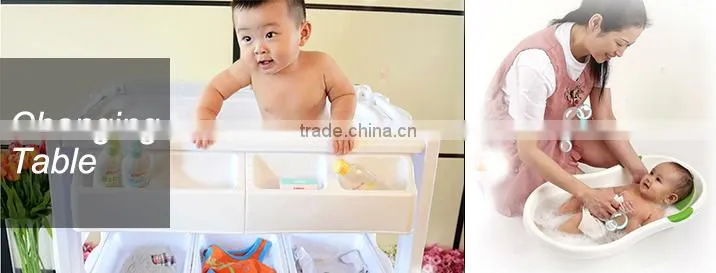 Indoor Bathroom Application 0-36 Months Recommedned PP Plastic Baby Changing Table